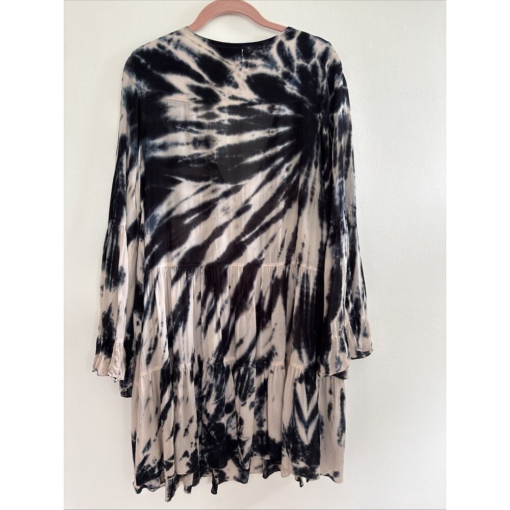 Young Fabulous & Broke Tie Dye Dress Boho Hippie Vibe Bell Sleeve Whimsigoth | M - Picture 4 of 6